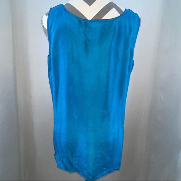 Stunt Collections Blue Sleeveless Silk Top - Picture 3 of 5